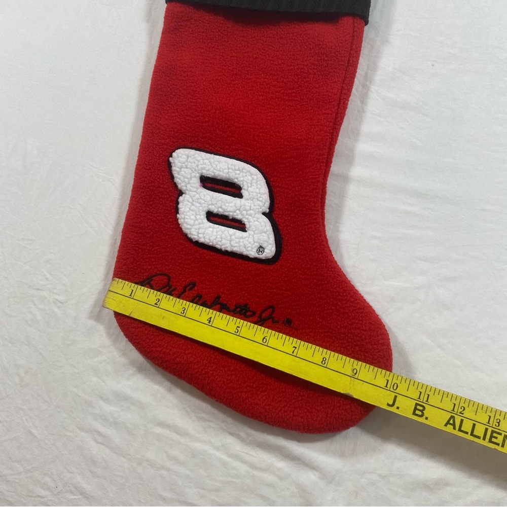 Dale Earnhardt Christmas Stocking NASCAR Red #8 plaid black white interior - Picture 3 of 8
